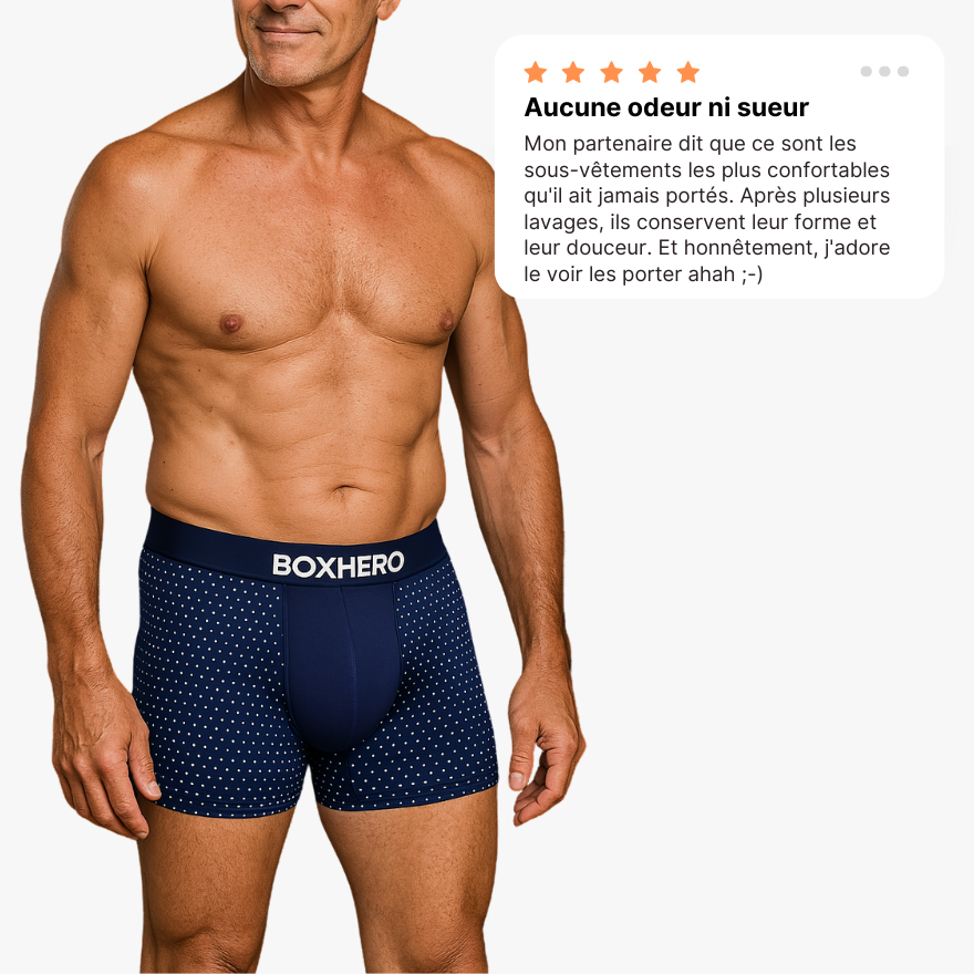 BOXER BOXHERO 1.0 EN FIBRE DE BAMBOU - CONFORT RÉVOLUTIONNÉ TOUT AU LONG DE LA JOURNÉE